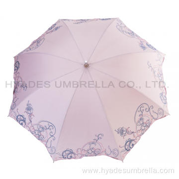 women's umbrella wooden handle